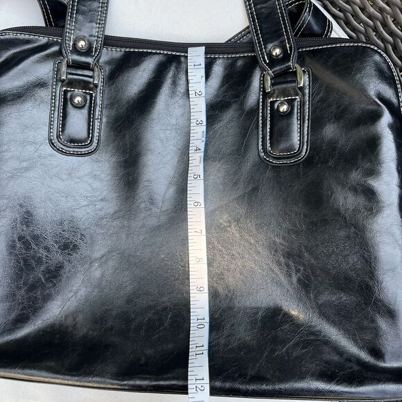 SAMSONITE White Stitch Vegan Leather Laptop Work Tote Travel Bag- Up To 17.5” - Picture 9 of 10